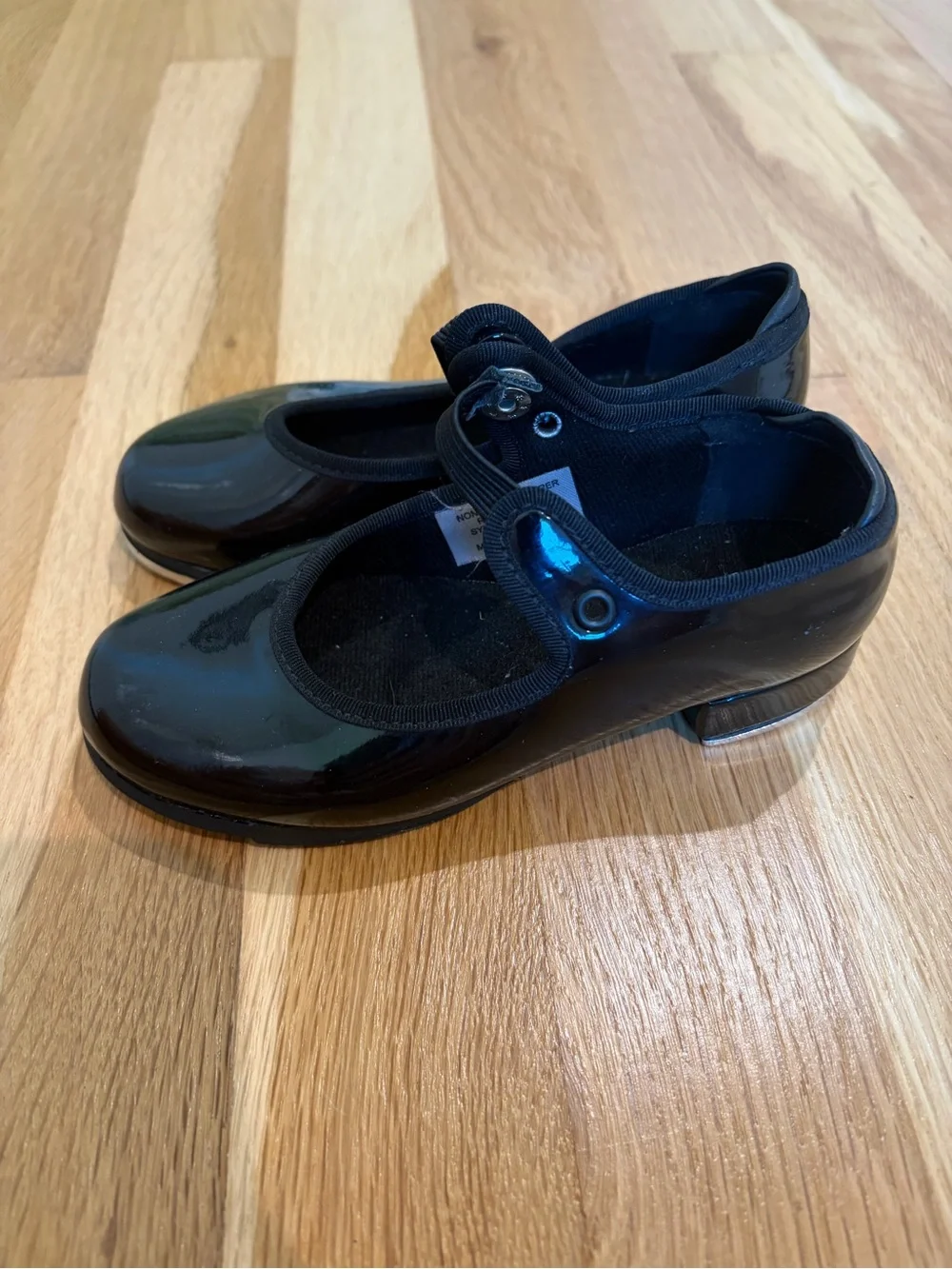 Girls Bloch Annie Tyette Tap Shoes Black Patent 8.5T